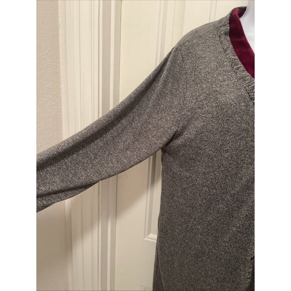 Cuddl Duds Cardigan Sweater Women’s Size M Gray Black PepperComfy Casual Leisure - Picture 2 of 16
